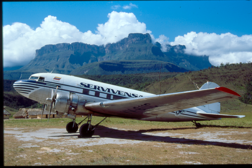 Oud vliegtuig in Venezuela